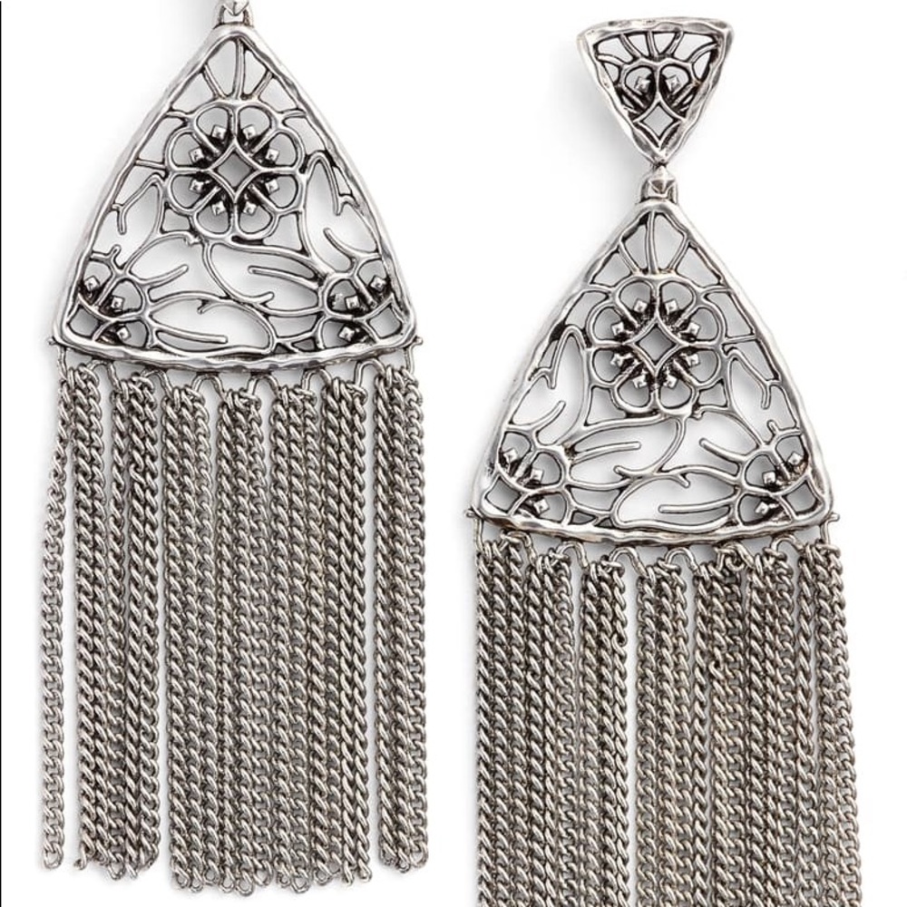 New Kendra Scott Antique silver Ana earrings